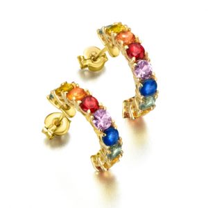 Pendientes Oro Zafiros Colores  Ref. GB015OA.00