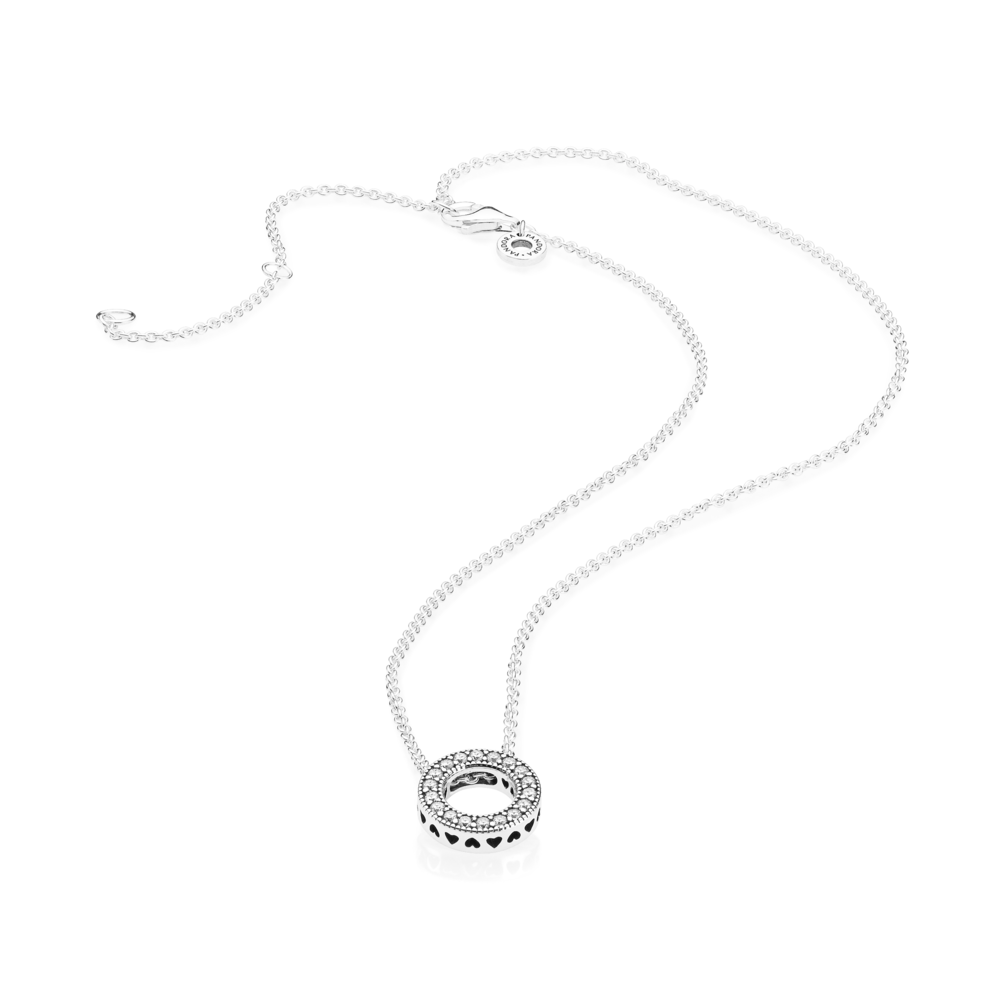 Collar en plata de ley corazones 397436cz - Imagen 3