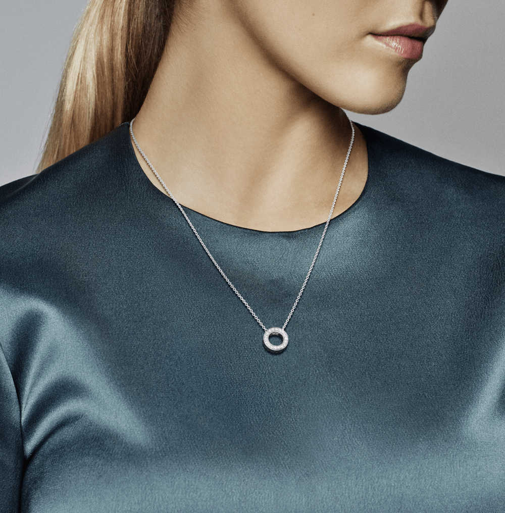 Collar en plata de ley corazones 397436cz - Imagen 4