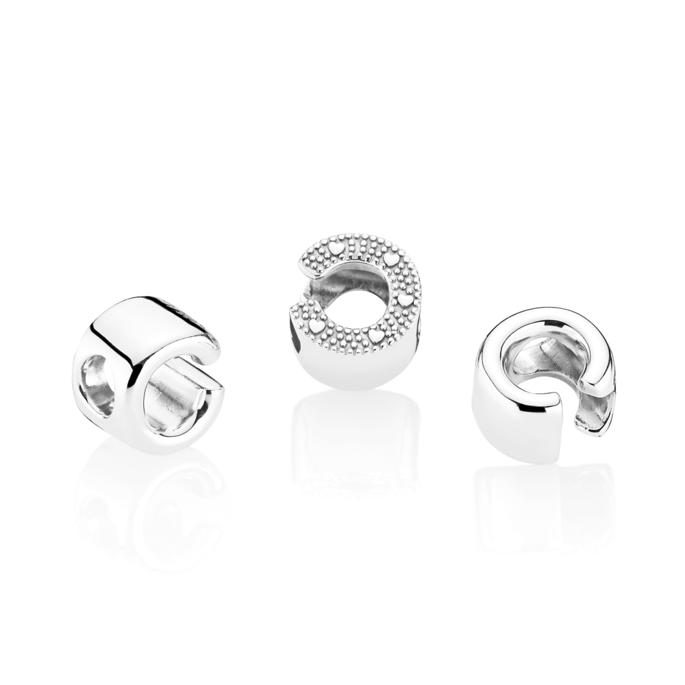 Charm en plata de ley C Letra 797457 - Imagen 2