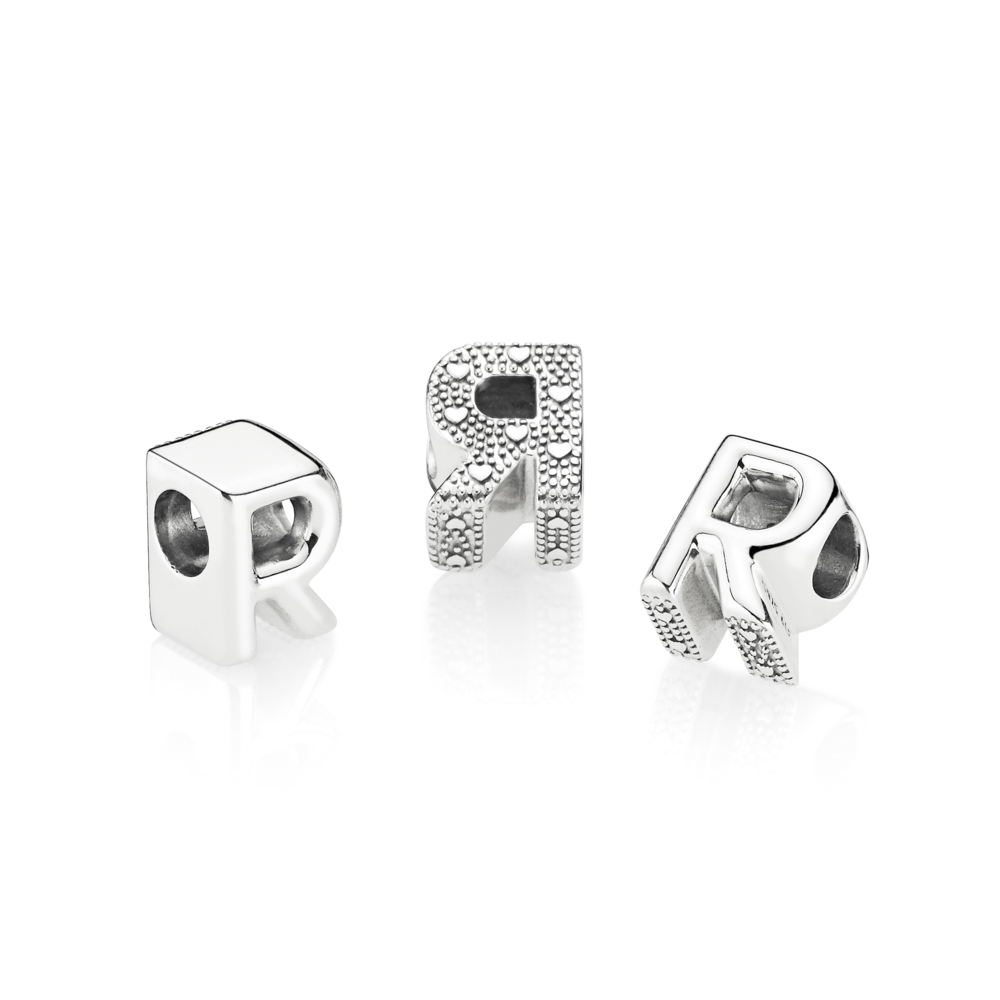 Charm en plata de ley Letra R 797472 - Imagen 2