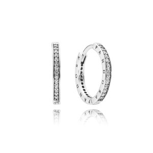 Pendientes aro en plata de ley logo Pandora 290558CZ