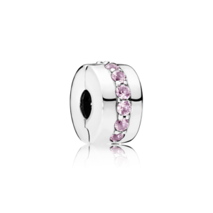 Clip en plata de ley Sendero luminoso rosa 791972PCZ