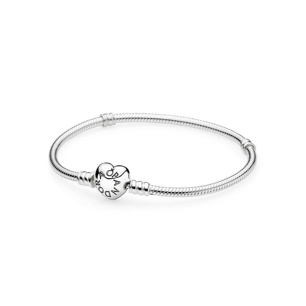 Pulsera Moments en plata de ley para charms corazón 590719HV