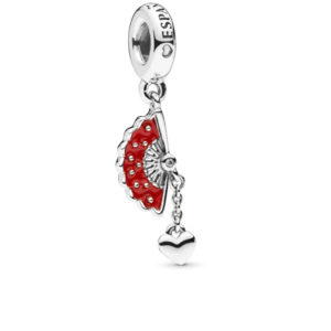 Charm colgante en plata de ley Abanico Español