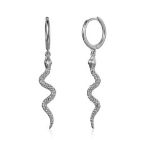 Pendientes en plata de ley Aro y Serpiente