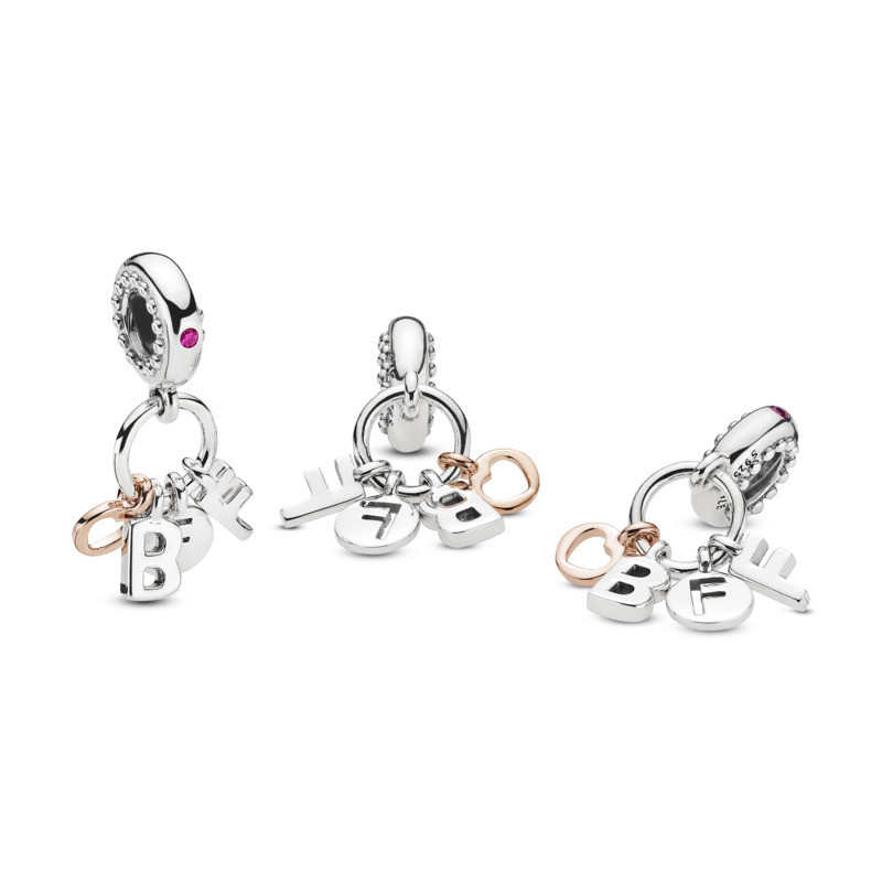 Charm Colgante en plata de ley Los Amigos Son Familia - Imagen 2