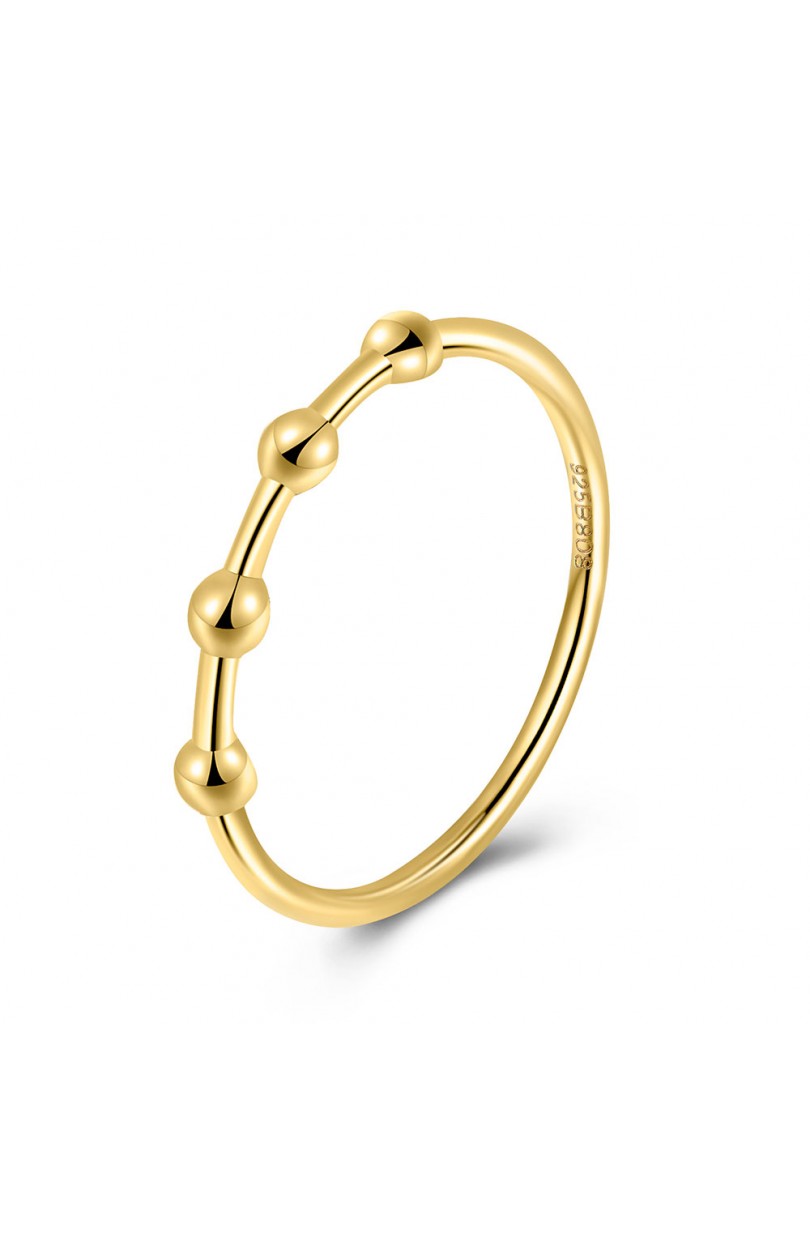 Anillo en plata de ley Atom Dorado