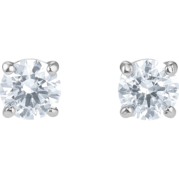 Pendientes Attract, Blanco, Baño de Rodio