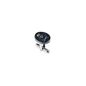 Gemelos en plata de ley  Skull Azul