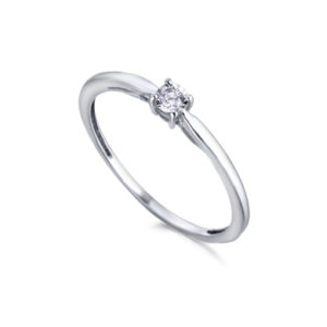 Solitario Oro Blanco y Diamante GA055OB