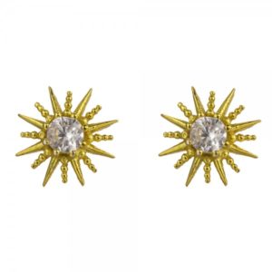 Pendientes en plata de ley Radiante Gold