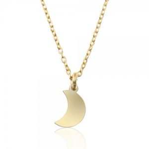 Collar en plata de ley Lunita Gold
