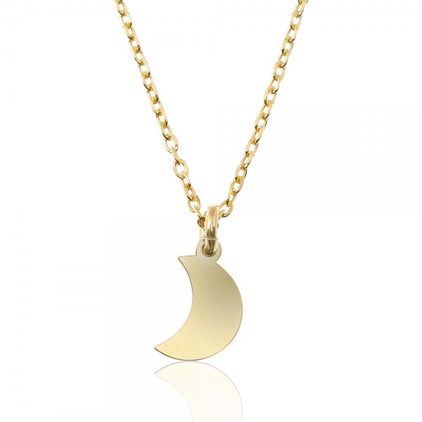 Collar en plata de ley Lunita Gold