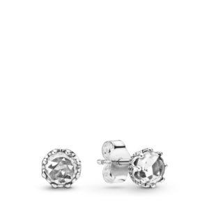 Pendientes en plata de ley Corona Deslumbrante