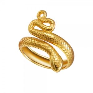 Anillo en plata de ley Cobra Gold