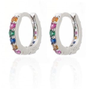 Pendientes en plata de ley Orion Multicolor