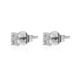Pendientes en plata de Ley Letra R