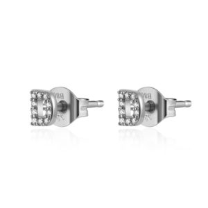 Pendientes en plata de Ley Letra D