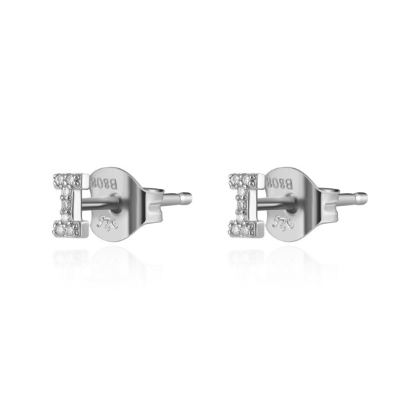 Pendientes en plata de Ley Letra I