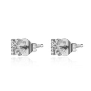 Pendientes en plata de Ley Letra K
