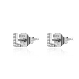 Pendientes en plata de Ley Letra L