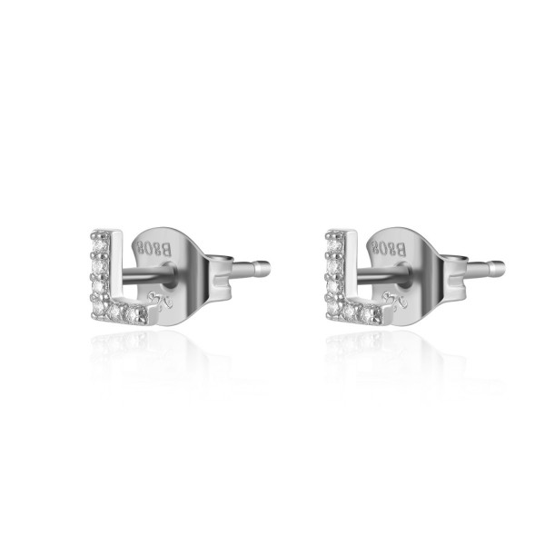 Pendientes en plata de Ley Letra L