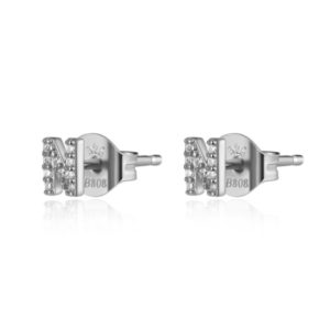 Pendientes en plata de Ley Letra N