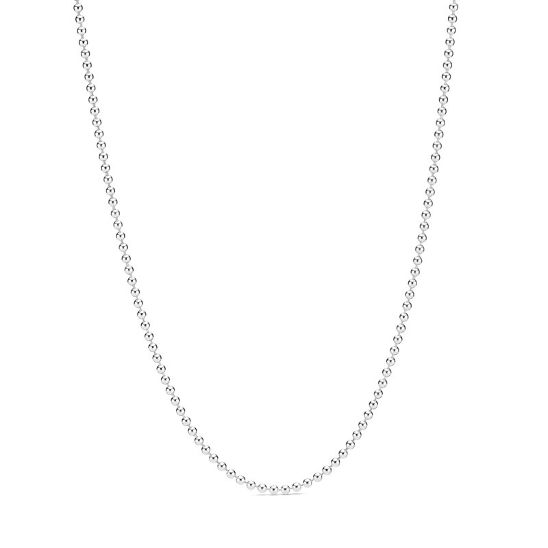 Collar en plata de ley Esfera Pulida 60cm