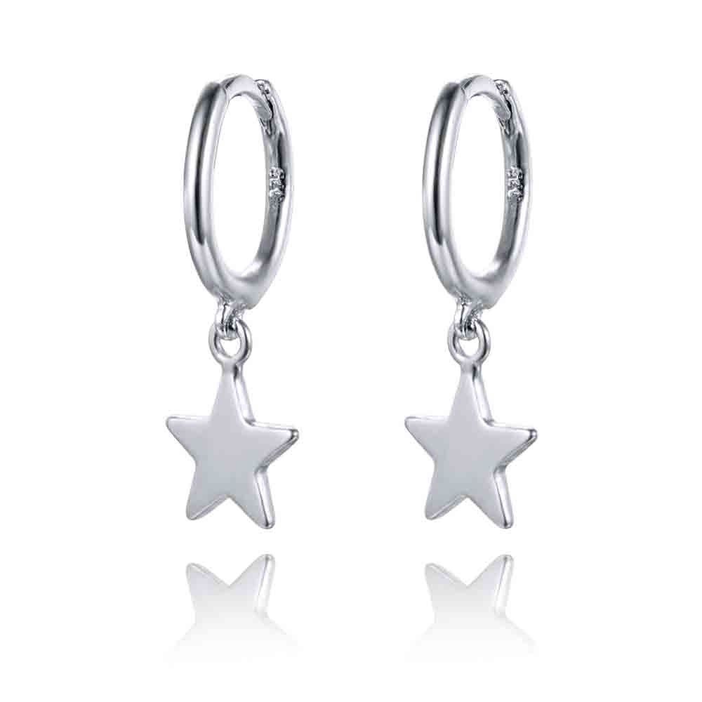 Pendientes en Plata de ley Aro Estrella