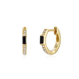 Pendientes en Plata de ley Aro Sila Black Gold