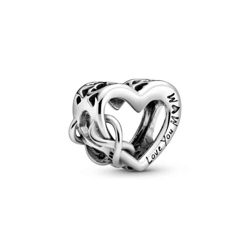 Charm en plata de primera ley Love You Mum Corazón Infinito 798825C01