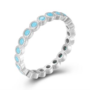 Anillo en plata de ley Turquesitas
