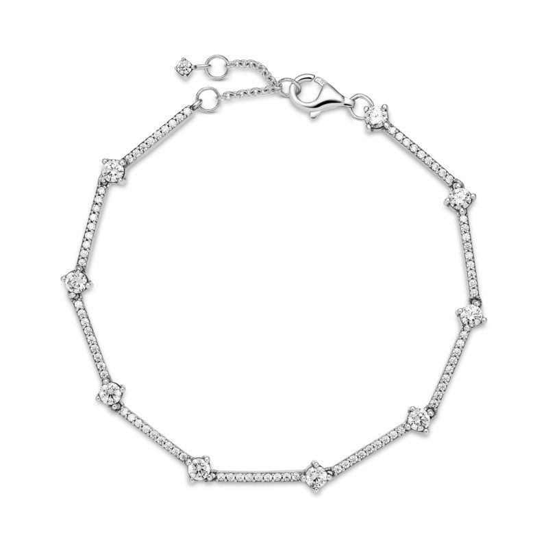 Pulsera en plata de Ley Barras Brillantes en Pave 599217C02 - Imagen 2