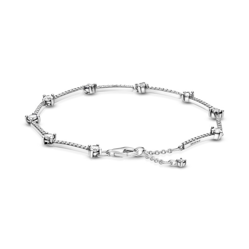 Pulsera en plata de Ley Barras Brillantes en Pave 599217C02 - Imagen 3