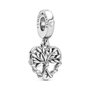 Charm Colgante en plata de ley Corazón Árbol de la Vida