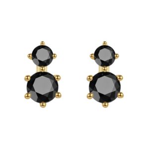 Pendientes en Plata de Ley Micat Gold Negro