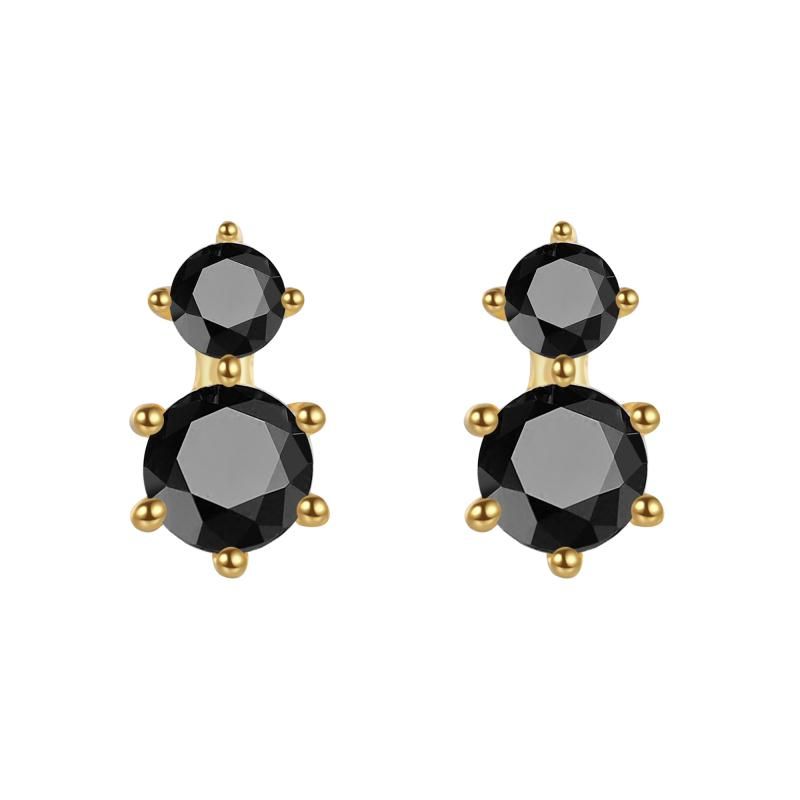 Pendientes en Plata de Ley Micat Gold Negro