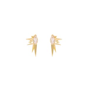Pendientes en plata de Ley Nova Gold