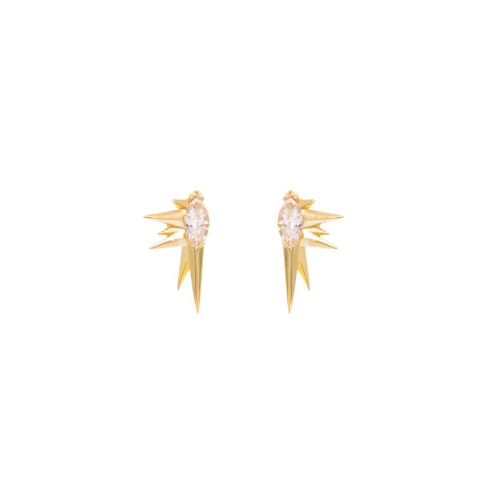 Pendientes en plata de Ley Nova Gold