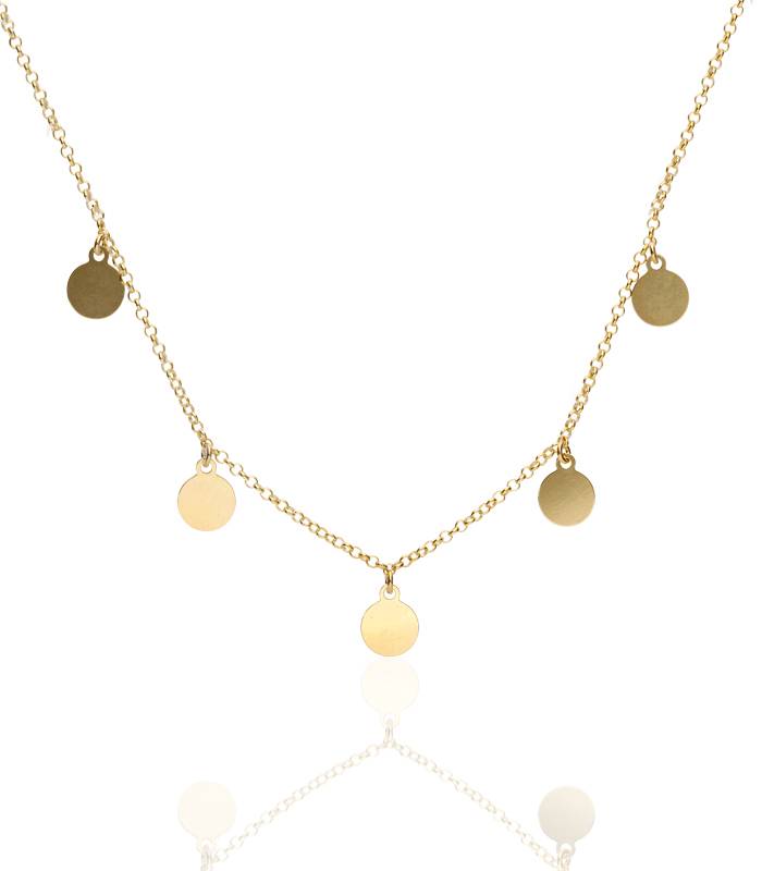 Collar en Oro Amarillo 18k 5 Chapitas