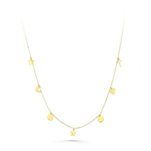 collar en Oro Amarillo 18k 7 Motivos