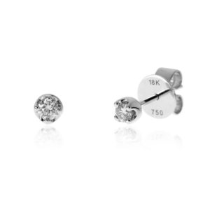 Pendientes Oro Blanco Chatón