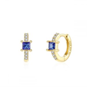 Pendientes en Plata de Ley Aro Paris Gold Zafiro