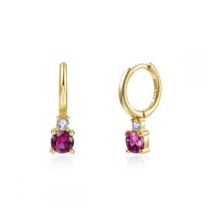 Pendientes en Plata de ley Silent Gold Pink