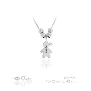 Collar en Plata de Ley Personalizable Niña