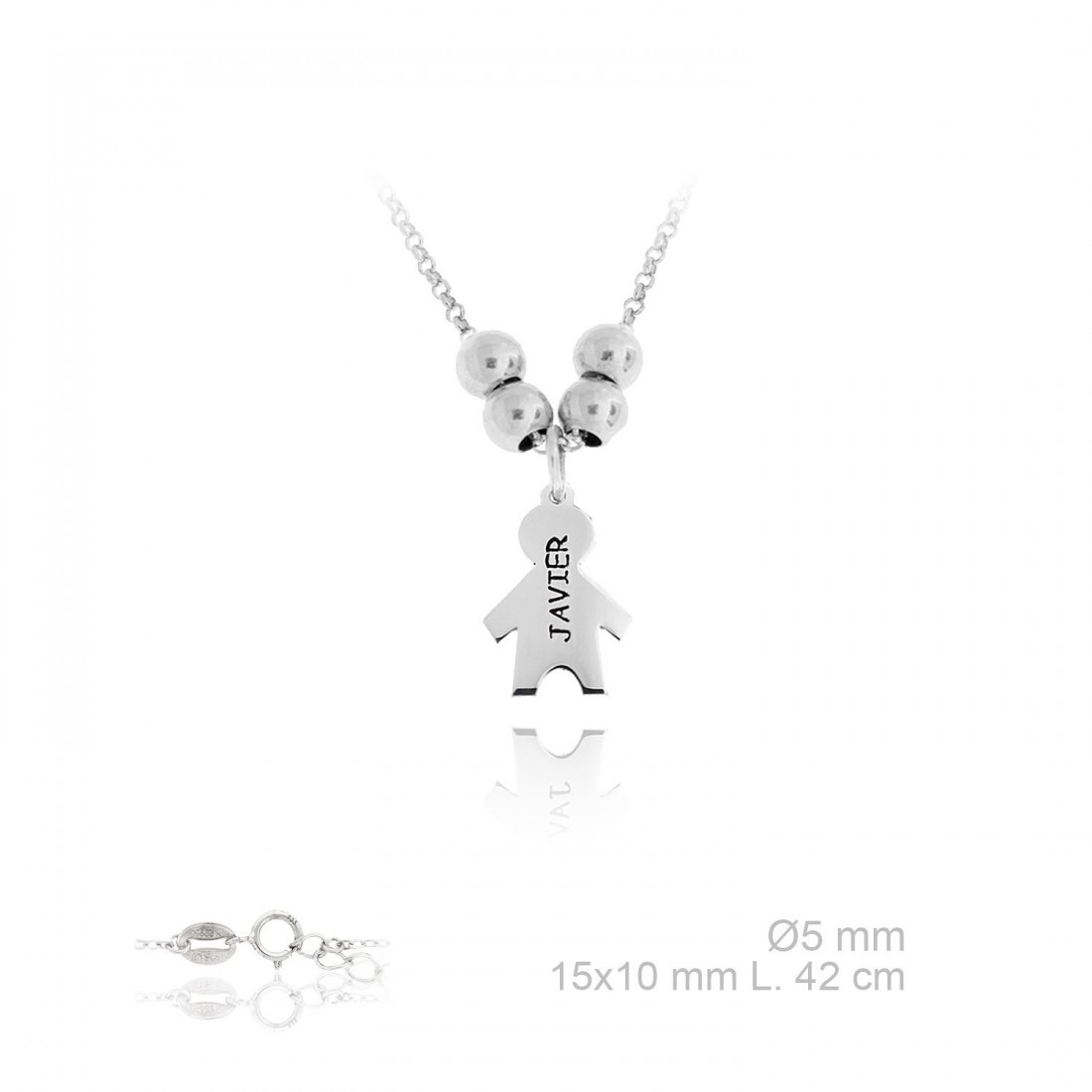 Collar en Plata de Ley Personalizable Niño