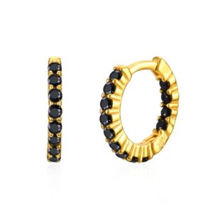 Pendientes en Plata de Ley Sprit Pearl Black