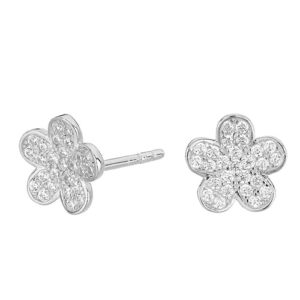 Pendientes Plata Flor Circonitas SEA-101-024-UU