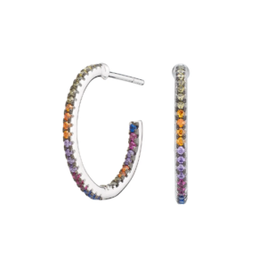 Pendientes Plata Aro de 20MM Multicolor SEA-199-031-02